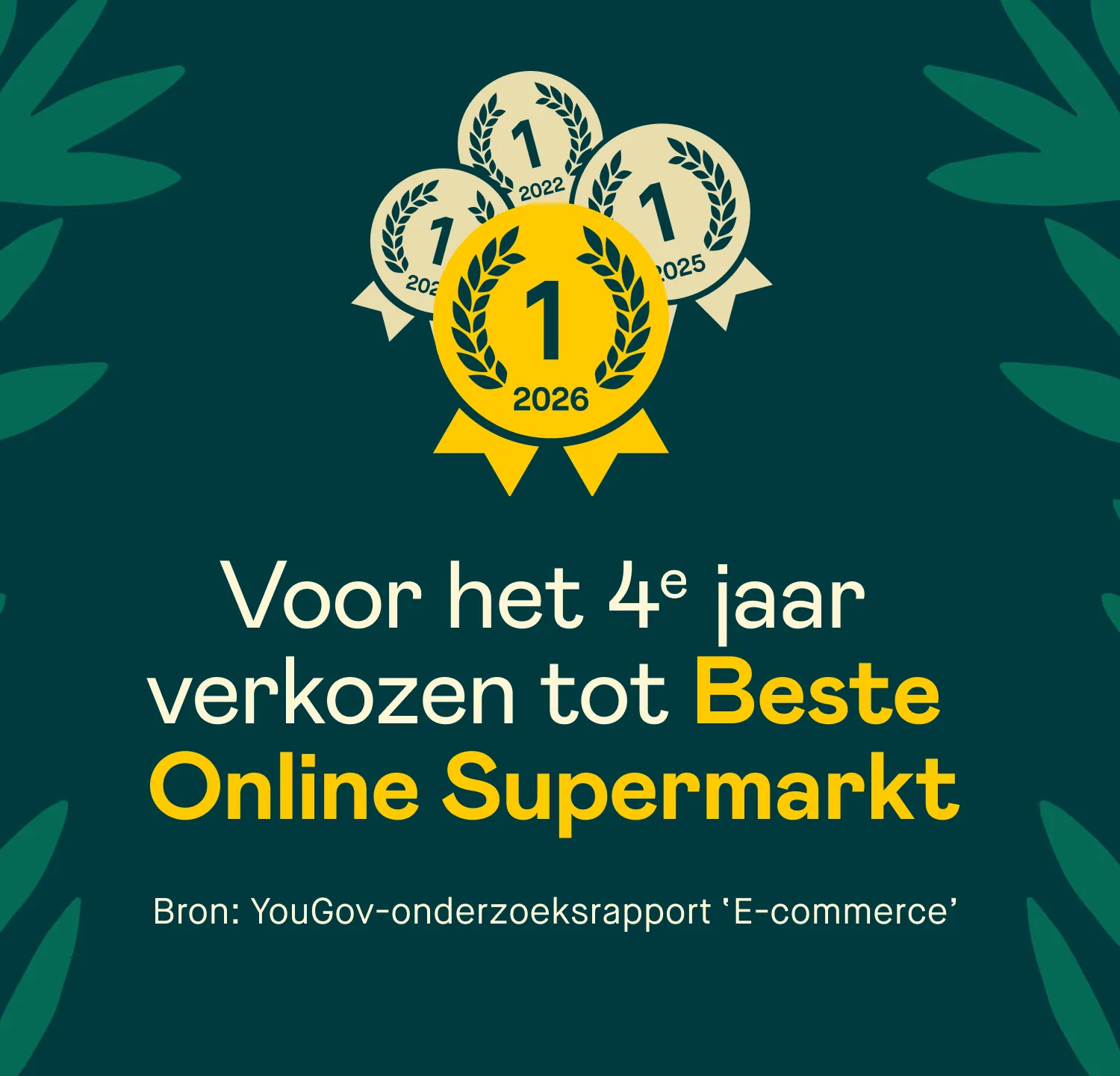 Voor het 3e jaar verkozen tot beste online supermarkt